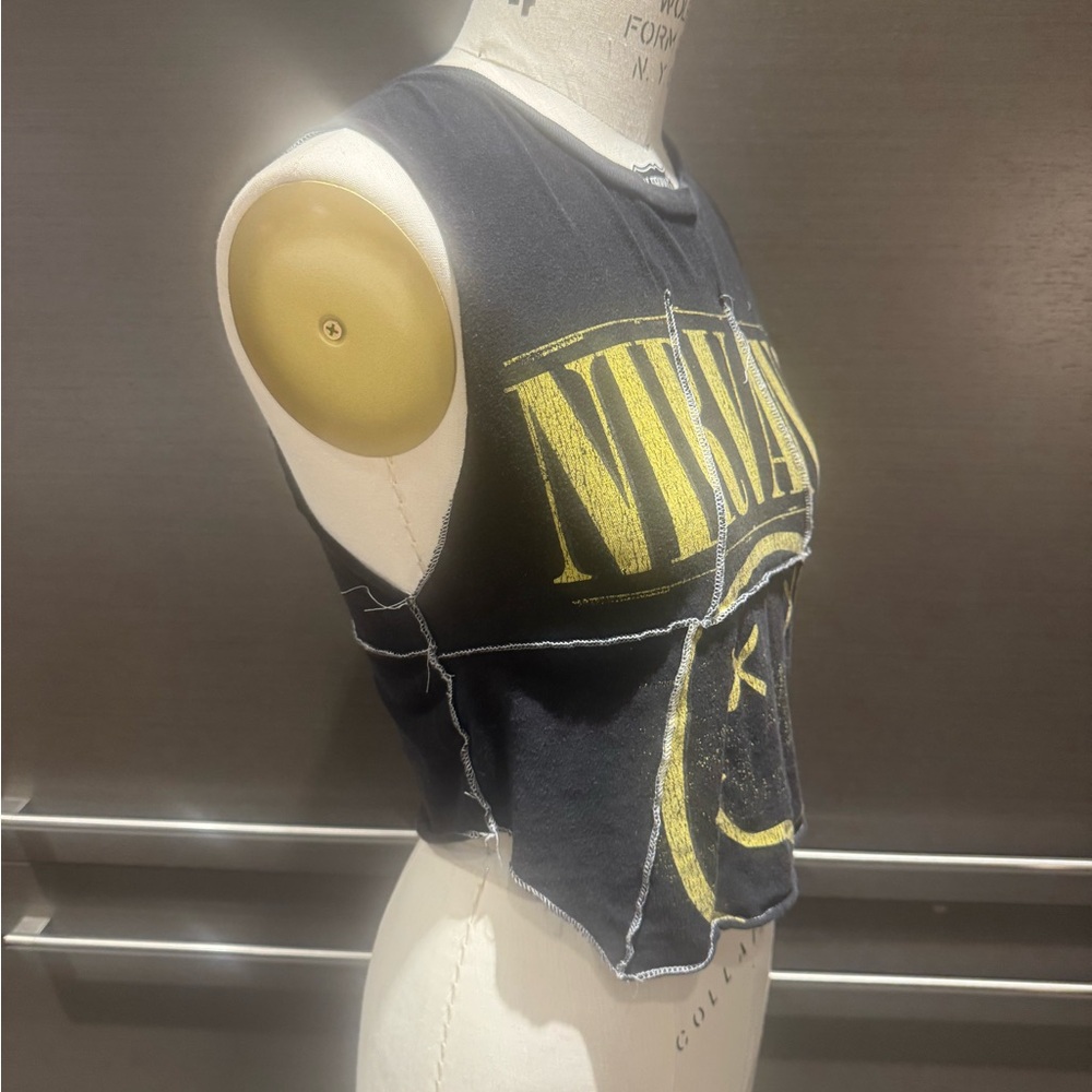 NIRVANA Black and Yellow Muscle Tee